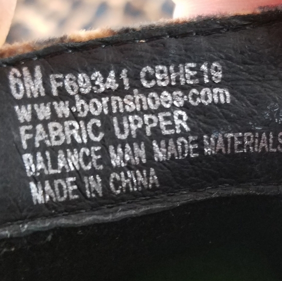 BORN REMO 6 US Leopard Print Ankle Boots Fabric Booties Slip-on/Pull-on NEW - Picture 11 of 11